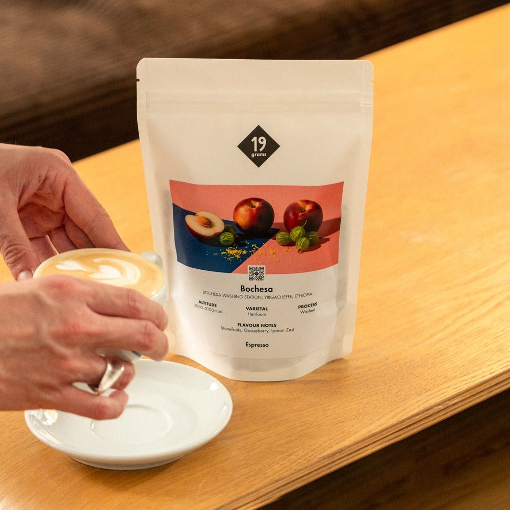 19grams Bochesa Äthiopien Espresso Kaffeetüte mit Cappuccino – Specialty Coffee Berlin