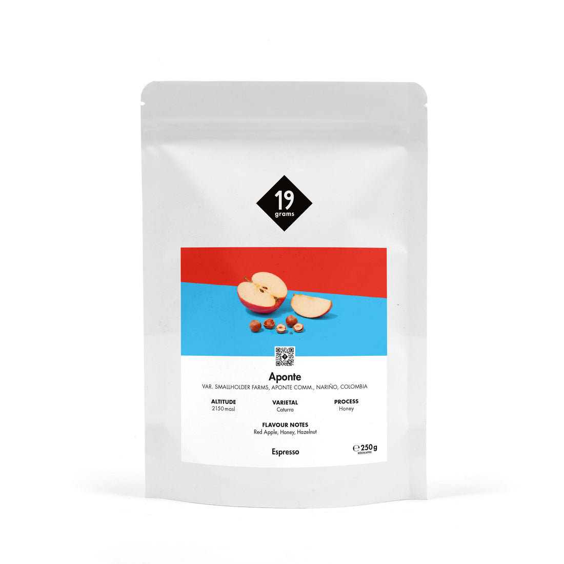 19grams Aponte Espresso Kaffeebohnen 250g - Specialty Coffee aus Kolumbien, hochwertig geröstet von 19grams.live Roasters Berlin
