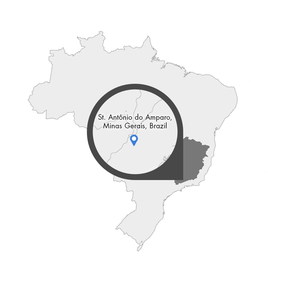 19grams Kaffee Herkunftskarte Brasilien – St. Antônio do Amparo, Minas Gerais, Specialty Coffee Ursprung