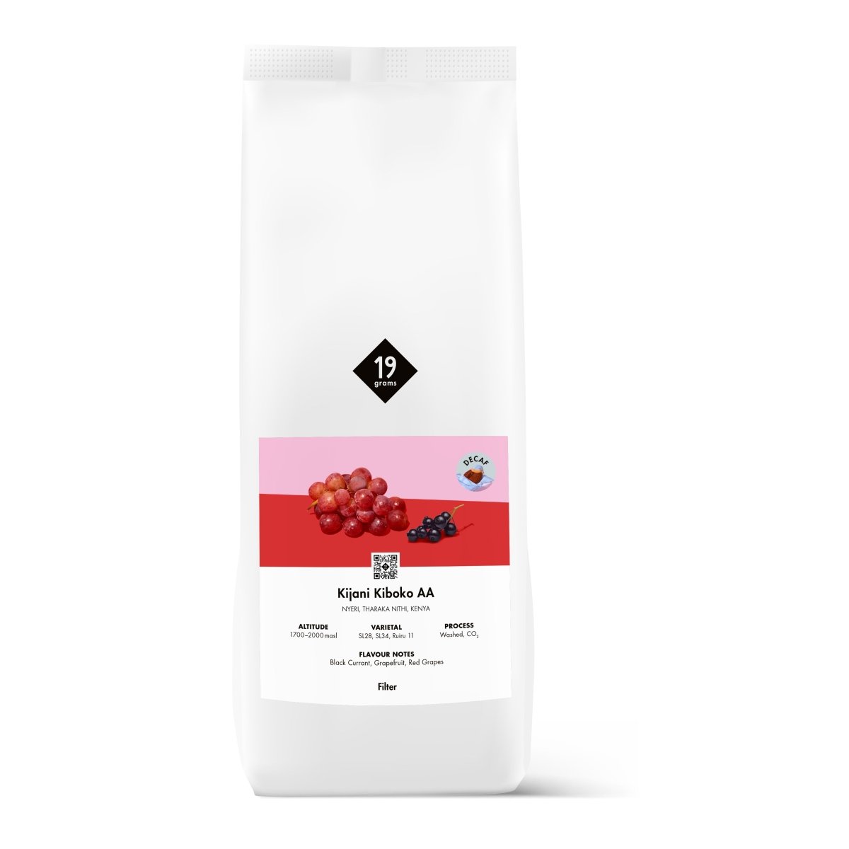 19grams Kijani Kiboko Decaf Kilo Beutel