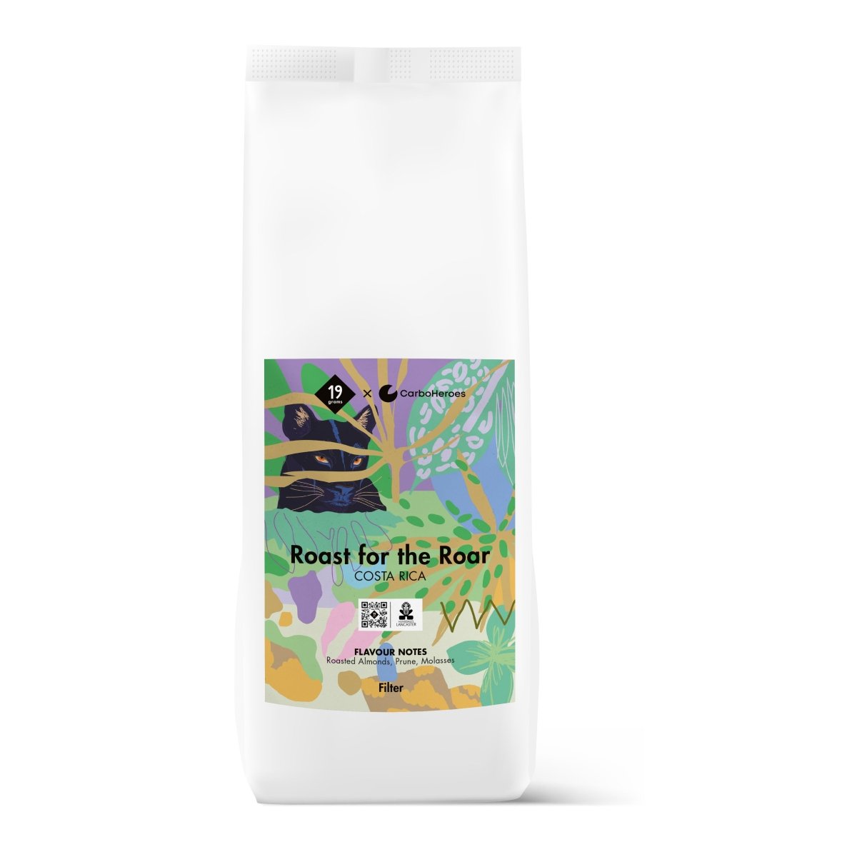 19grams Roast for the Roar Panther 1kg Filter Kaffeebeutel – Costa Rica Projektkaffee x CarboHeroes von 19grams.live Roasters Berlin