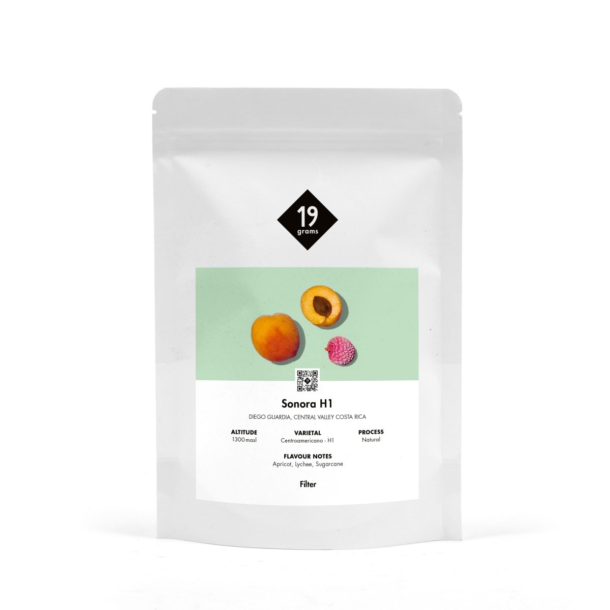 19grams Sonora H1 Filter Kaffeebeutel – Centroamericano-H1, Naturalprozess, Costa Rica, Specialty Coffee von 19grams.live Roasters Berlin