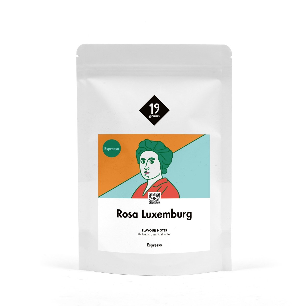 19grams Internationaler Frauentag 2025 – Rosa Luxemburg Espresso Kaffeebeutel, Special Edition von 19grams.live Roasters Berlin