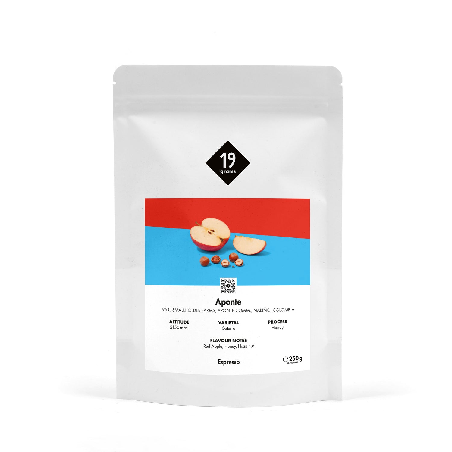 19grams Aponte Espresso Kaffeebohnen 250g - Specialty Coffee aus Kolumbien, hochwertig geröstet von 19grams.live Roasters Berlin