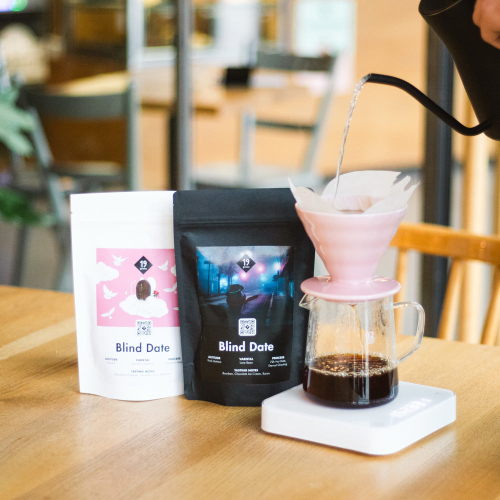 19grams Blind Date Kaffee Set mit Filter und Kaffee