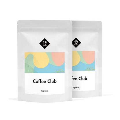 19grams.live Club Espresso – Abo Doppelpack Packungsansicht Specialty Coffee