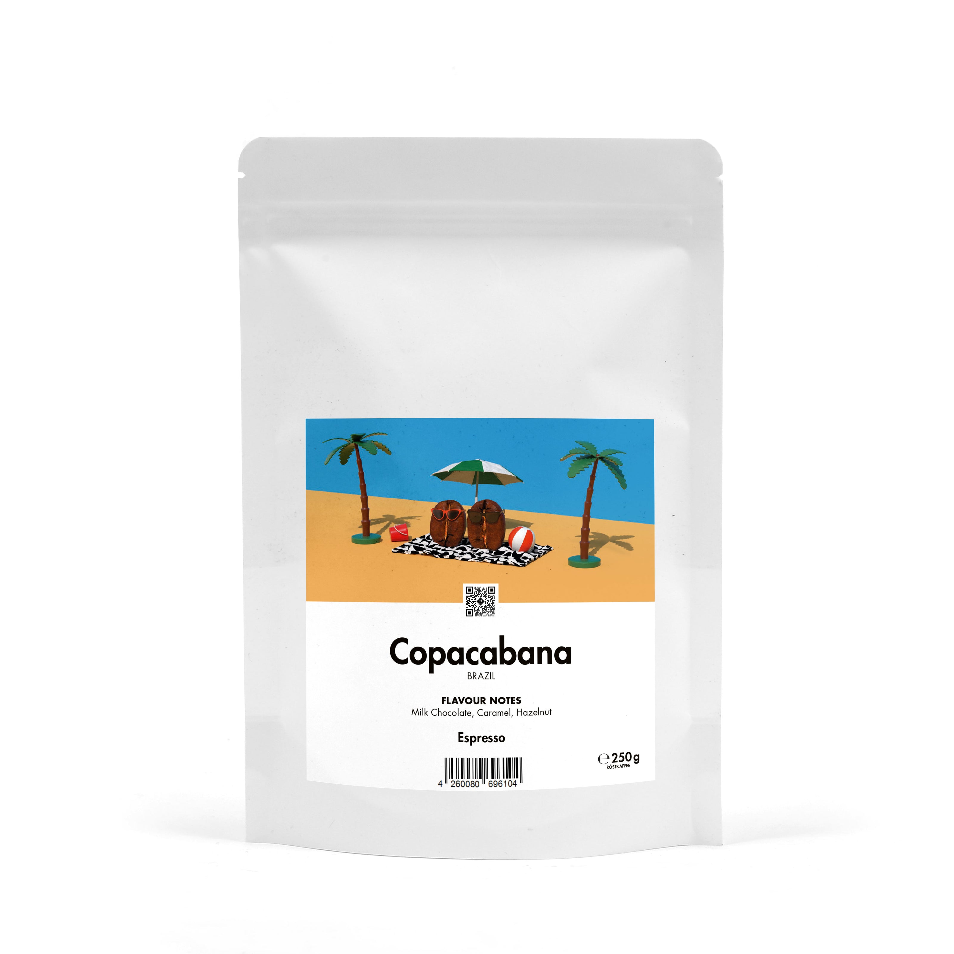 19grams Copacabana Brasilien Espresso 250g Kaffeebeutel Produktmockup – Milk Chocolate Caramel Hazelnut, Specialty Coffee Espresso Rösterei Berlin kaufen