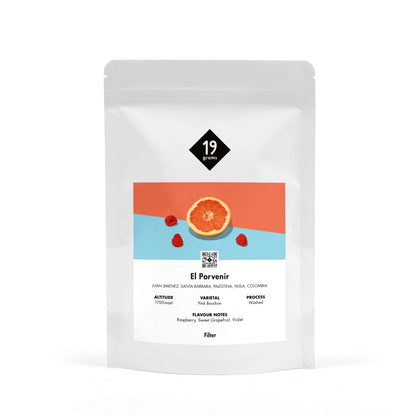 19grams El Porvenir Filterkaffee aus Kolumbien mit Noten von Grapefruit und Himbeere