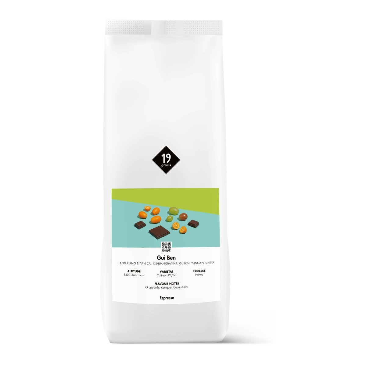 Gui Ben Espresso 19grams – Produktmockup 1000g Packung