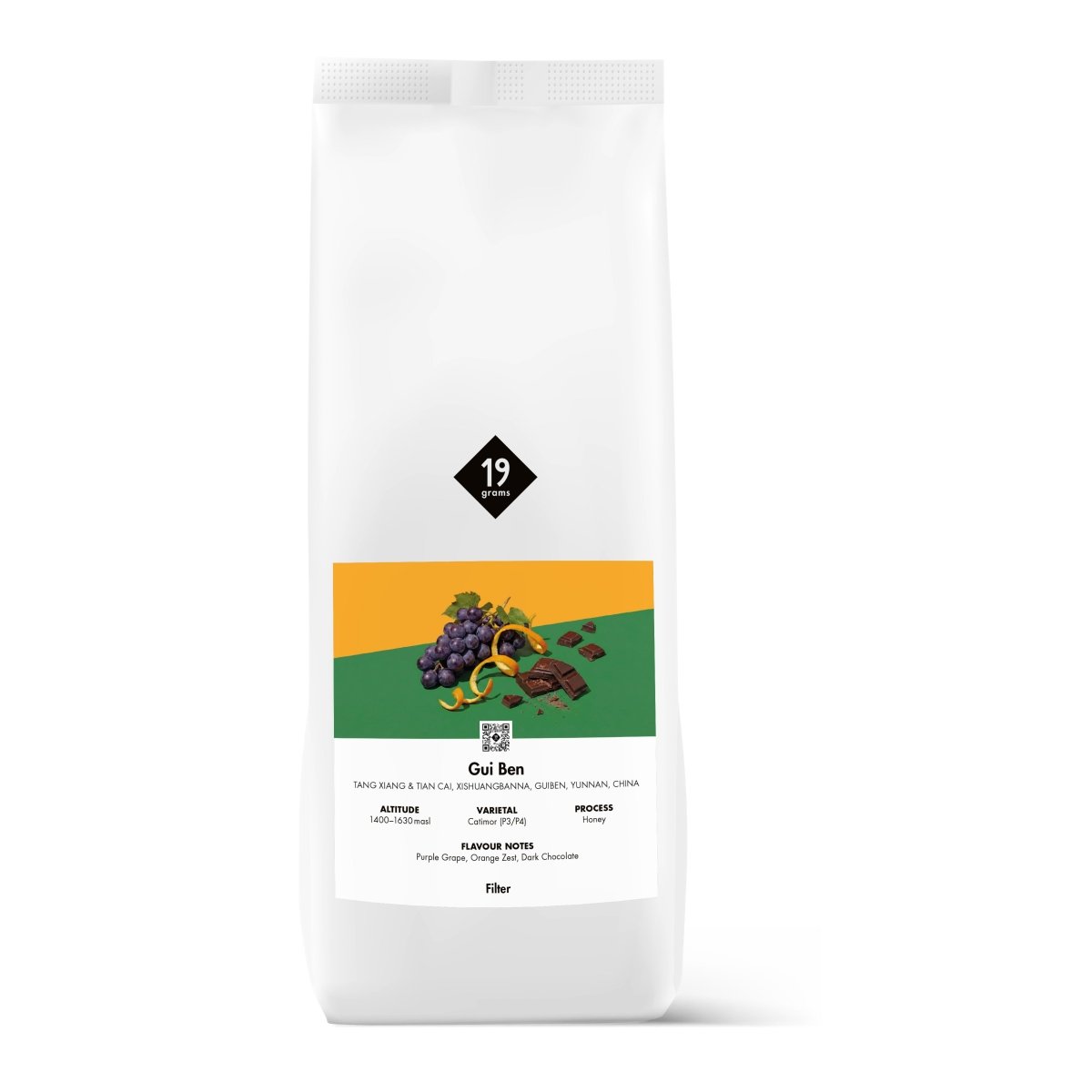 Gui Ben Filterkaffee 19grams – Produktmockup 1000g Packung