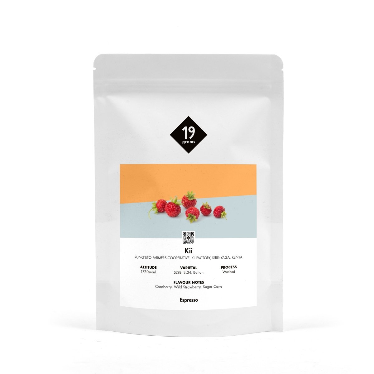 19grams Kii Espresso aus Kenia 250g Kaffeebeutel – Specialty Coffee aus der Rungeto Kii Cooperative, geröstet von 19grams.live Roasters Berlin