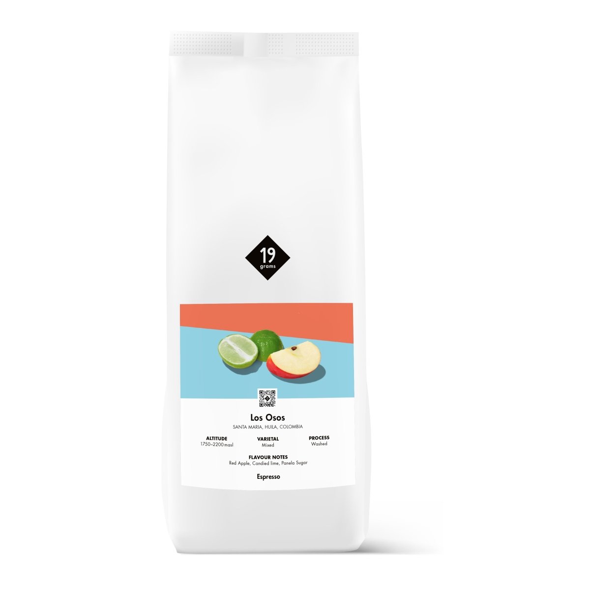 19grams Los Osos Espresso 1kg Kaffeebeutel – Specialty Coffee Espresso aus Kolumbien, geröstet von 19grams.live Roasters Berlin