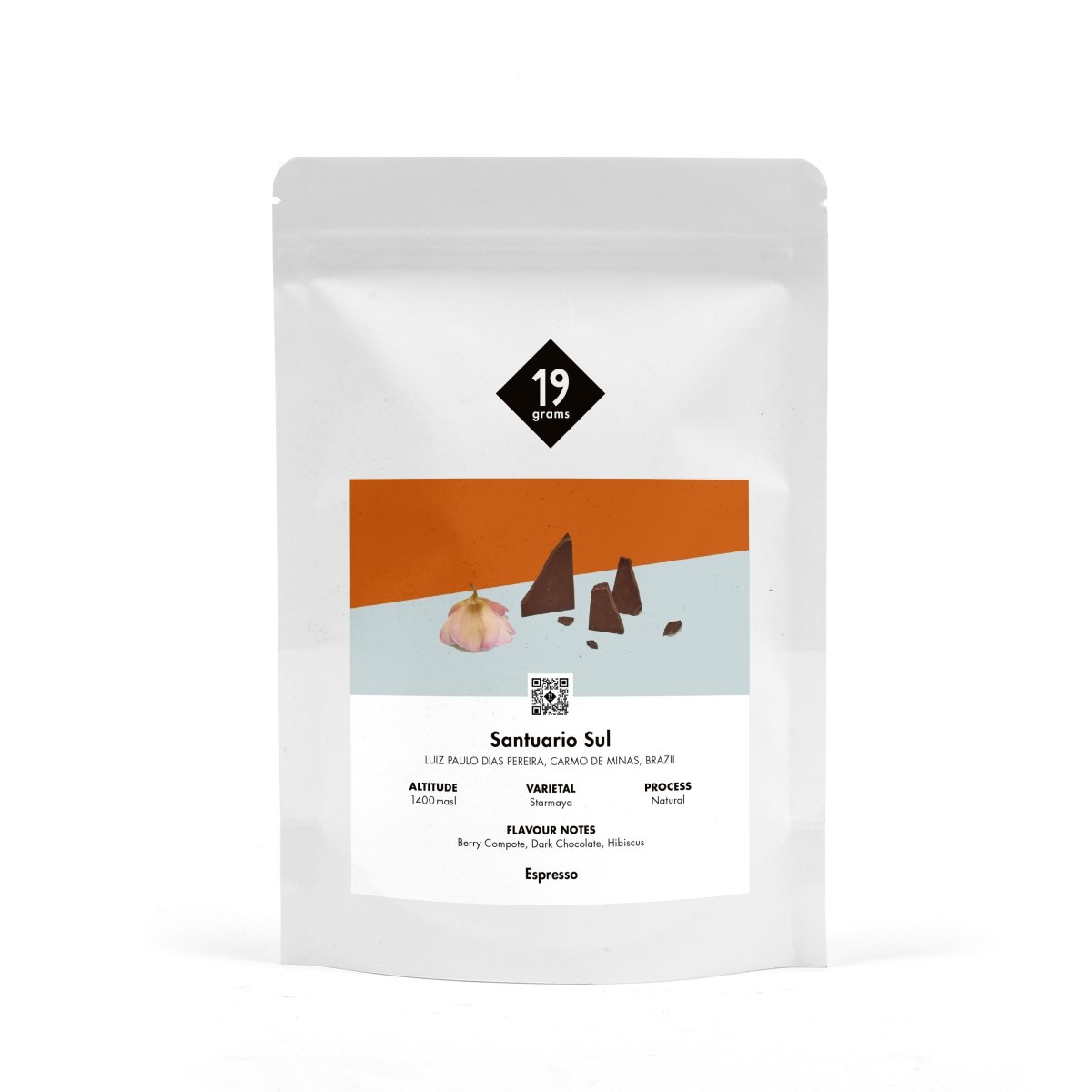 19grams Santuario Sul Starmaya Espresso 250g Kaffeebeutel – Brasilien Carmo de Minas Naturprozess Specialty Coffee von 19grams Berlin