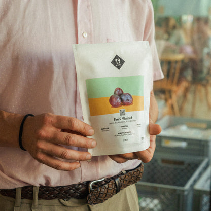 19grams Simbi Washed Filter Kaffeebeutel Produktmockup – Washed-Aufbereitung, Ruanda Uganda, Filterkaffee Specialty Coffee Berlin