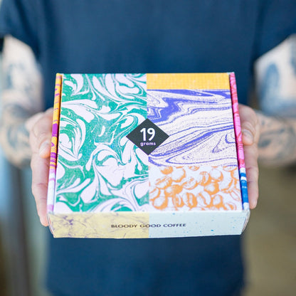 19grams Espresso Testbox Geschenkbox mit 5 verschiedenen Espressos - Espresso Probierpaket kaufen bei 19grams.live Roasters Berlin