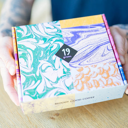19grams Espresso Testbox 2024 mit 5 verschiedenen Espressos Geschenkbox - Espresso Probierpaket kaufen bei 19grams.live Roasters Berlin